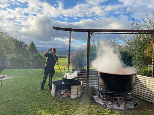 Le brassage au grand air.