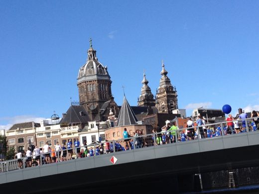 Une halte au cœur d’Amsterdam.